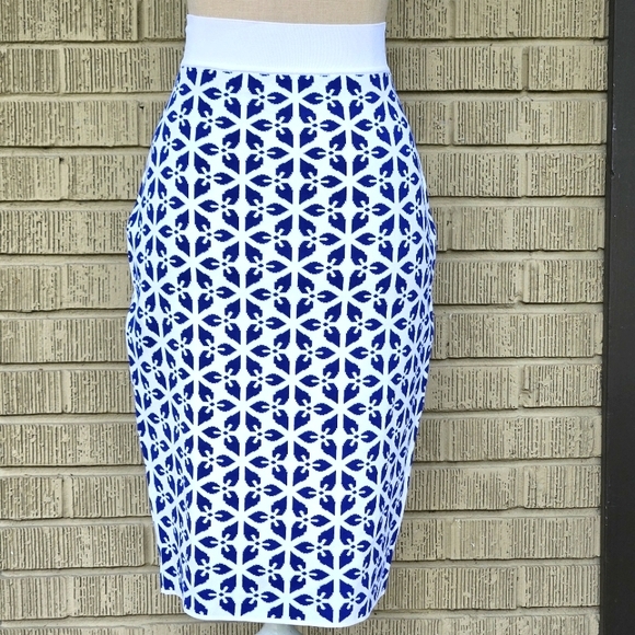 Brixton Ivy Women's ‎ Blue and White Pencil Skirt  Size:Medium - Picture 1 of 8